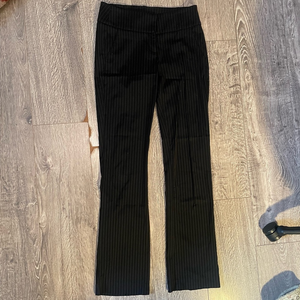 Bebe black pinstripe pants